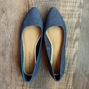 Christian Siriano denim flats 7.5
